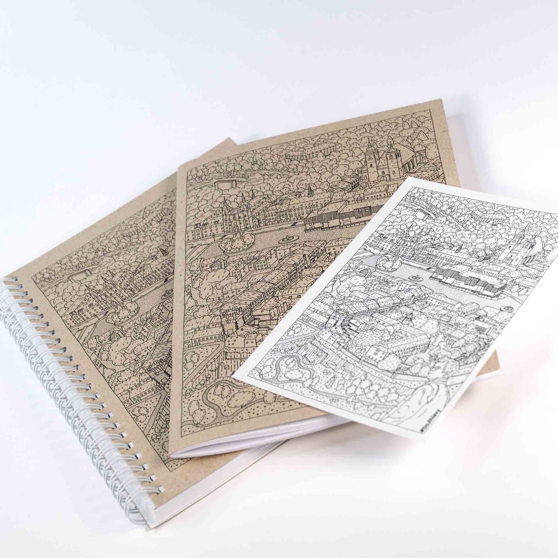 Ilustrované papírové potřeby