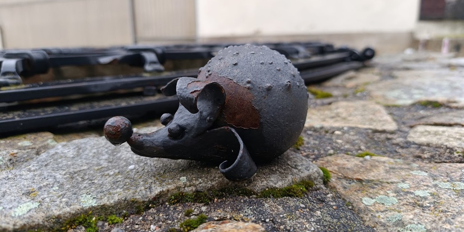 Stopou ježčí, za znaky míst a domů městských